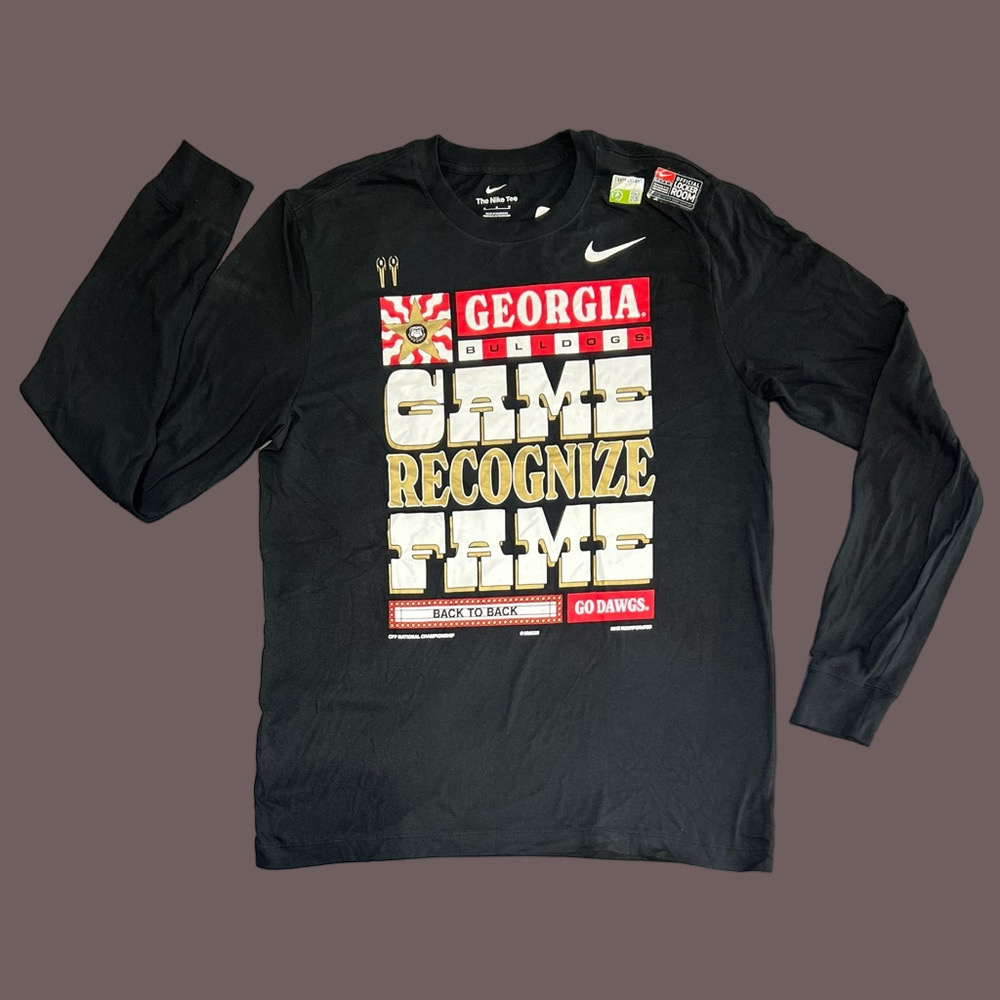Georgia Bulldogs The Nike Tee Long Sleeve Football T-Shirt